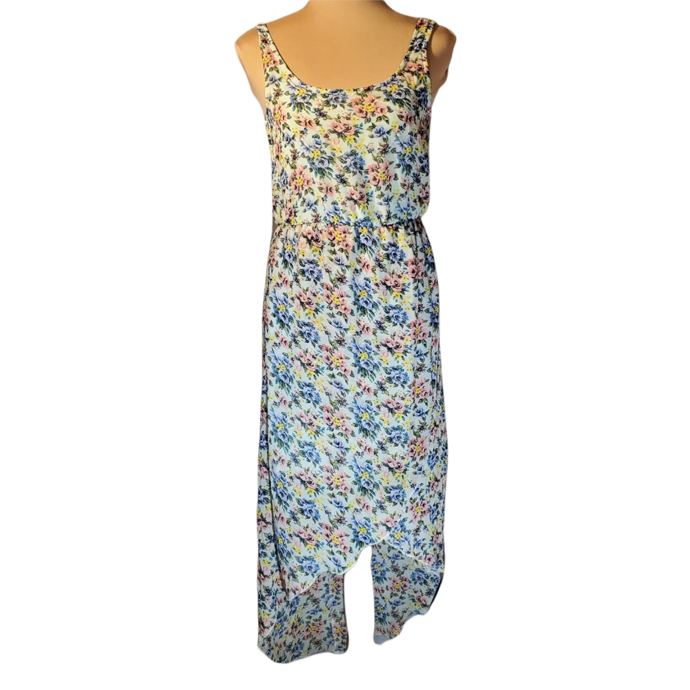 Charlotte Russe asymmetrical hemline floral dress. Size XS